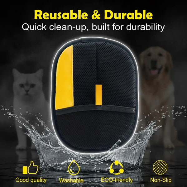 Pet Hair Removal Glove .Upgraded Thickened Reusable Electrostatic Pet Hair Remover Glove Tool .Dogs & Cats Pet Hair Glove.Used for Sofas, Bed Sheets, Carpets, Clothes, Curtains and Car Seats.