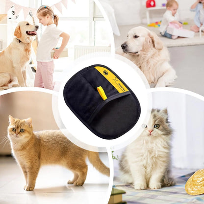 for Cats & Dogs, Double-Sided Grooming & De-Shedding Tool, Reusable Hair Remover for Easy Cleaning